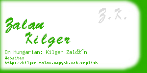 zalan kilger business card